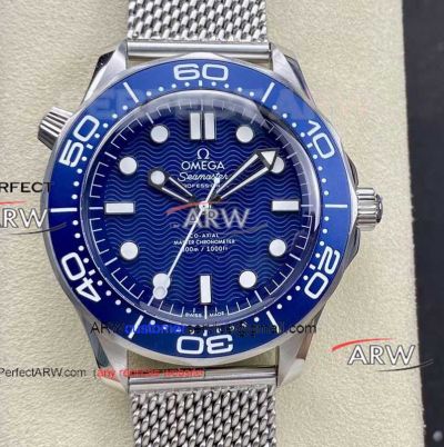 VS Factory Omega Seamaster James Bond 60th Anniversary Blue Dial Super Clone Watch